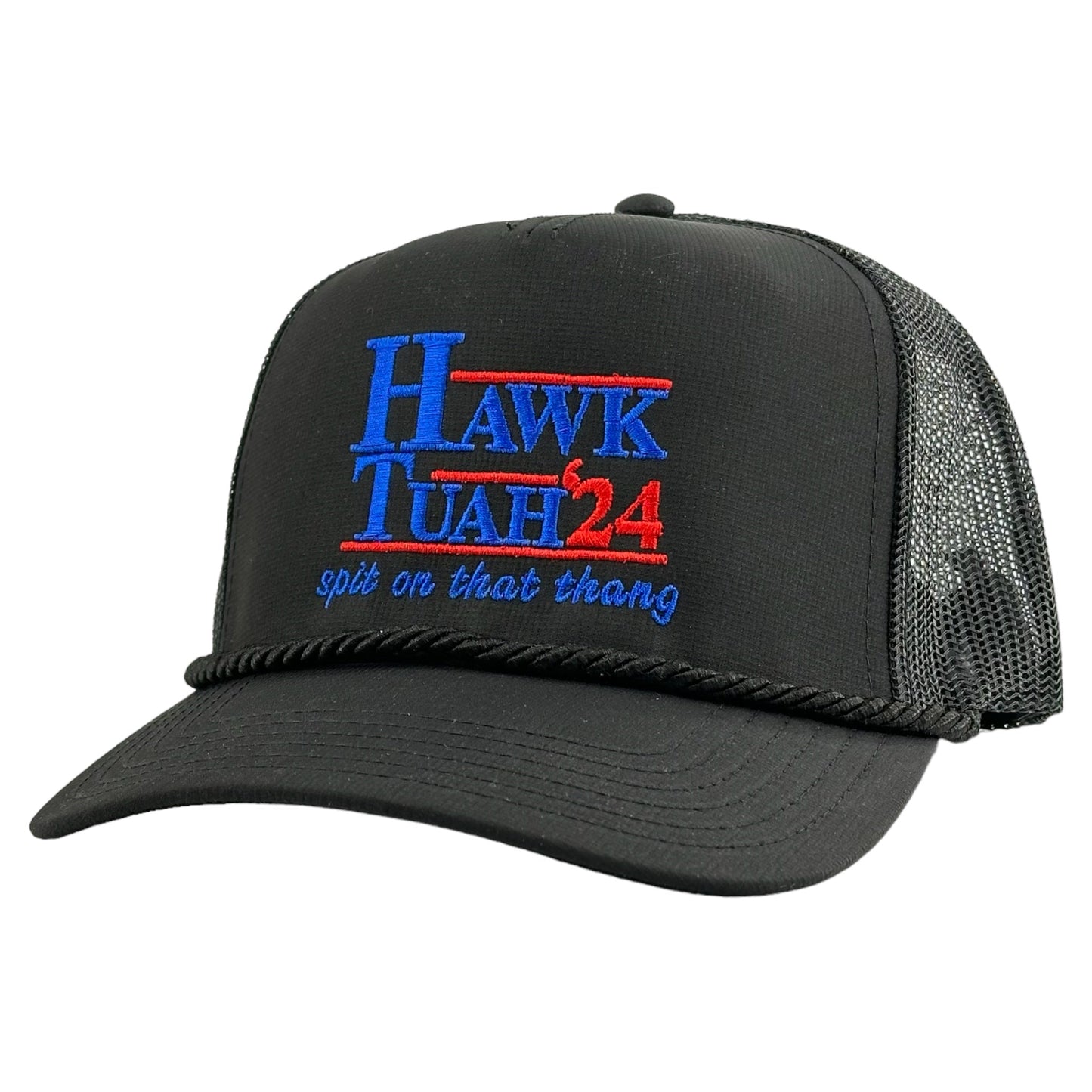 Hawk Tuah 2024 Trucker Hat -Black