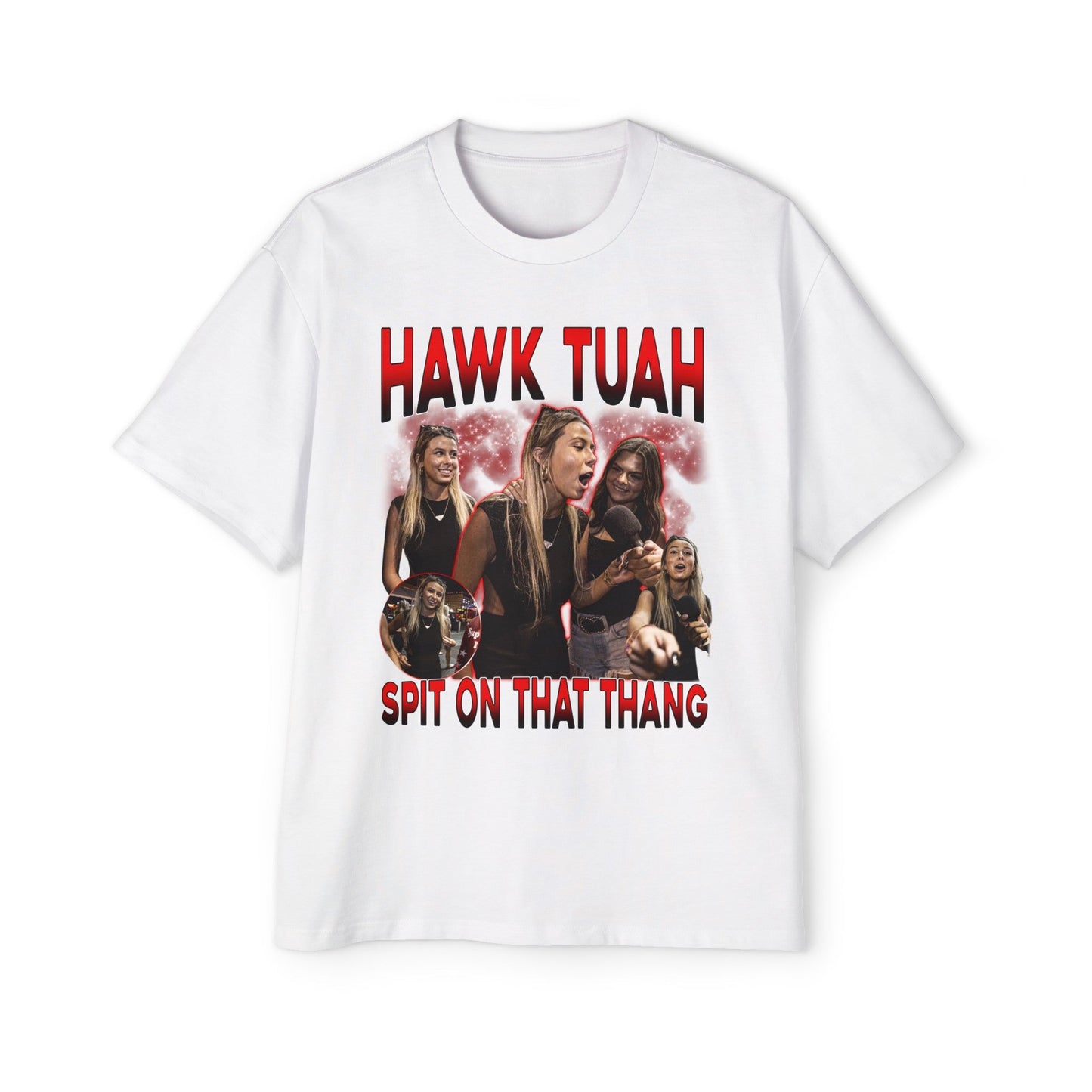 Hawk Tuah Custom Oversized Graphic Tee